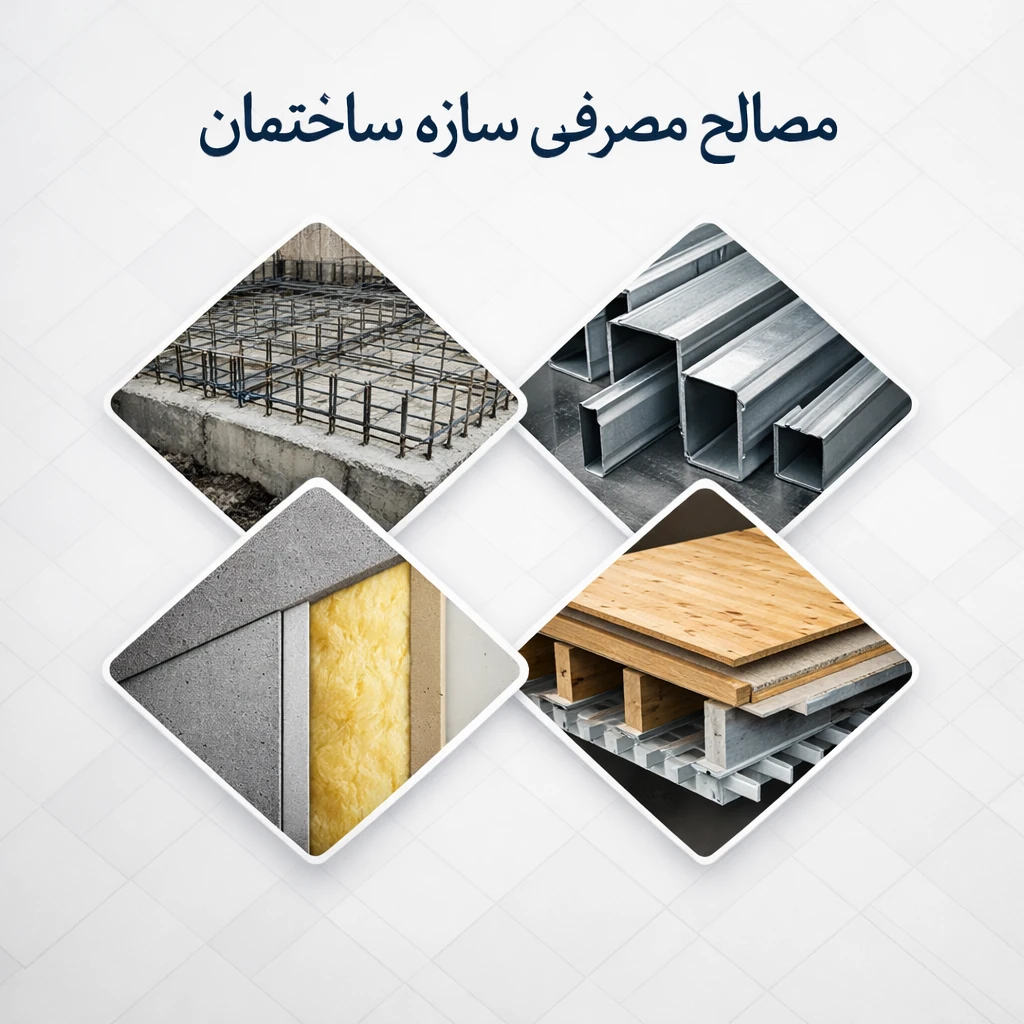 مصالح مصرفی سازه ساختمان | بررسی فنی فونداسیون، سقف و دیوار
